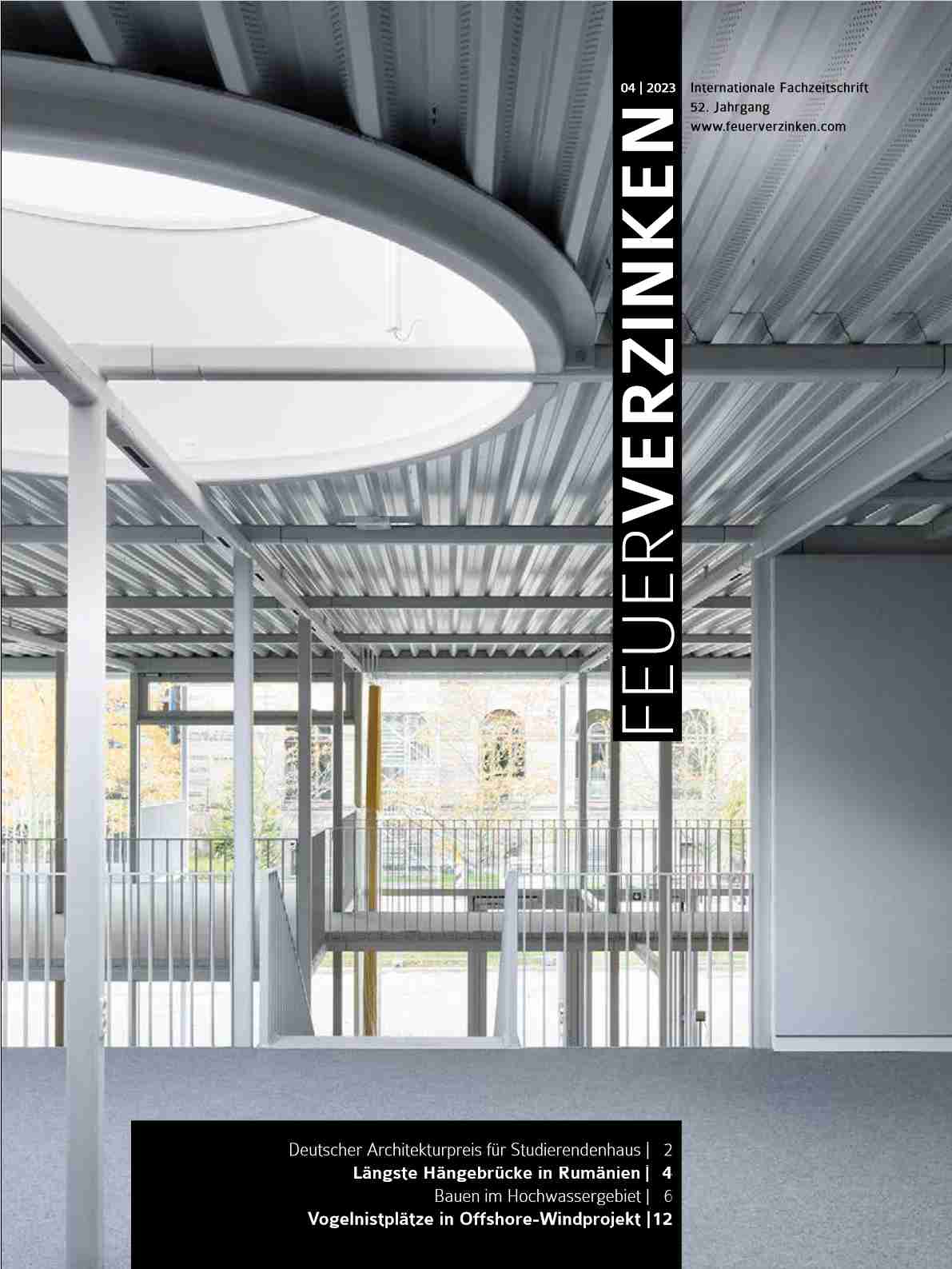 Zur Homepage Zeitschrift Feuerverzinken https://www.feuerverzinken.com/downloads-media/magazin-feuerverzinken/zeitschrift-feuerverzinken-pdf-archiv